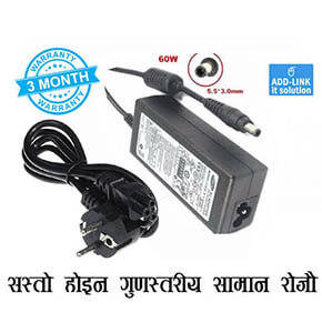 60W Samsung Laptop Ac Adapter / Charger 19.5V 3.08A, Center Pin