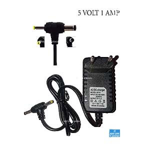 5V 1A DC Power Supply DC 5V Wall Plug Power Adapter with 1.2 Meter Cable, Dual Tip for Routers,Camcorder,DVR,Receiver,Camera,Battery Chargers,Converters