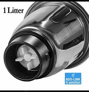 Premium Stainless Steel Mixer Dry Jar|Standard Mixer Jar|Kitchen Tools|Mixer Grinder Dry jar with lid 1L (Steel Black)