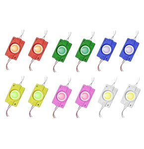 Multiple Colors - DC 12V 2.4W Coin COB High Brightness Waterproof Injection Module With Clear Lens For Advertisement Light Box / Led Sign Boards / Decoration