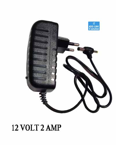 12V 2A Power Adapter, Power Supply Ac Input 100-240V Dc Output 12Volt 2 Amps Worldwide Adapter (Black)