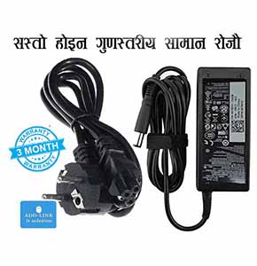 Dell Laptop original Charger 65 Watt Big Pin Adapter with lid indicator 3 Months of replacement warranty